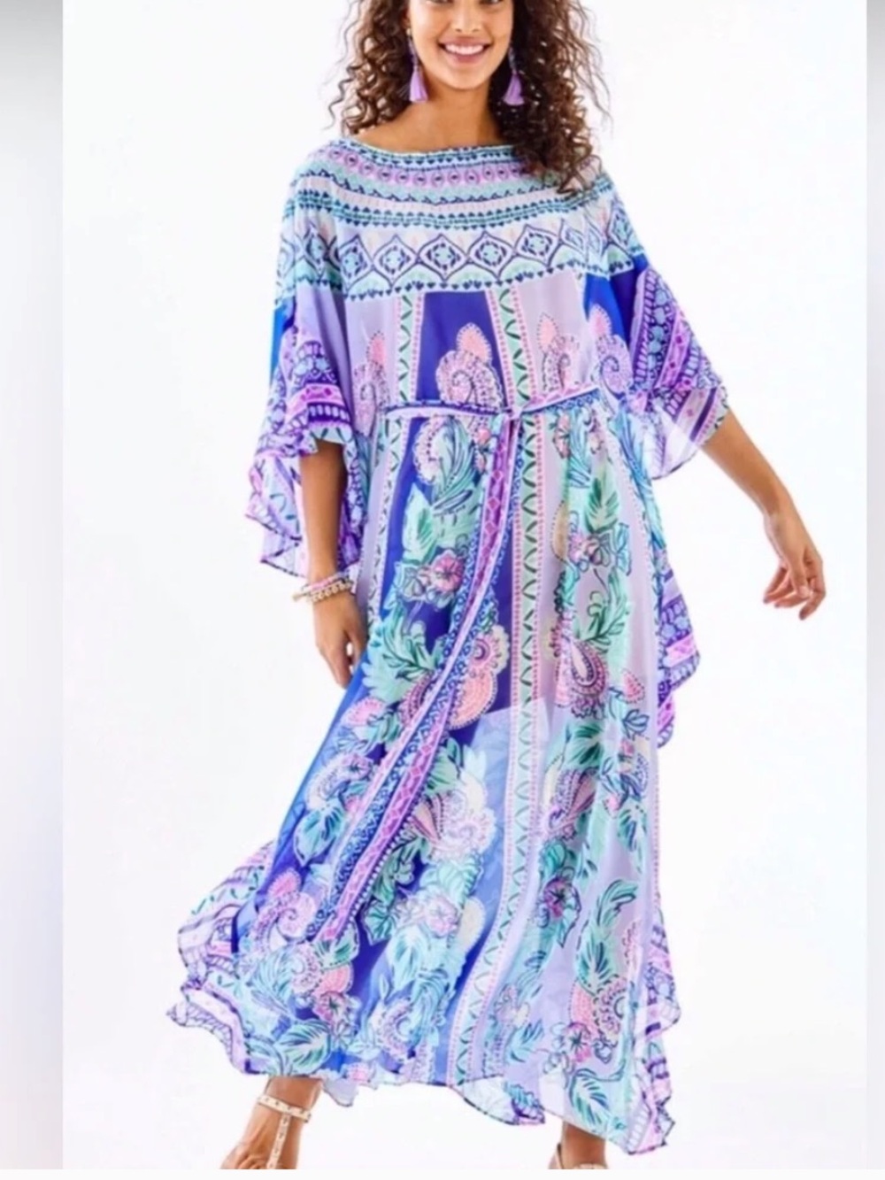 Lilly Pulitzer Monnae Midi caftan in Moroccan mint- Holy Grail NWT L/XL